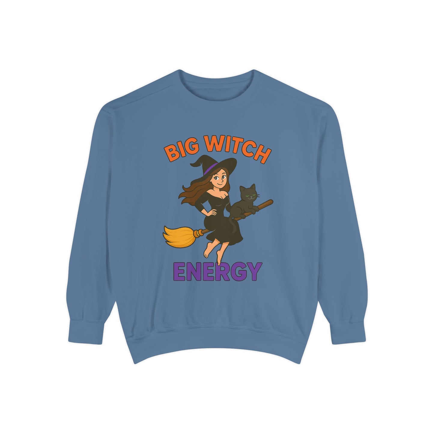 Big Witch Energy Sweatshirt – Funny Witch Cat Broom Pullover