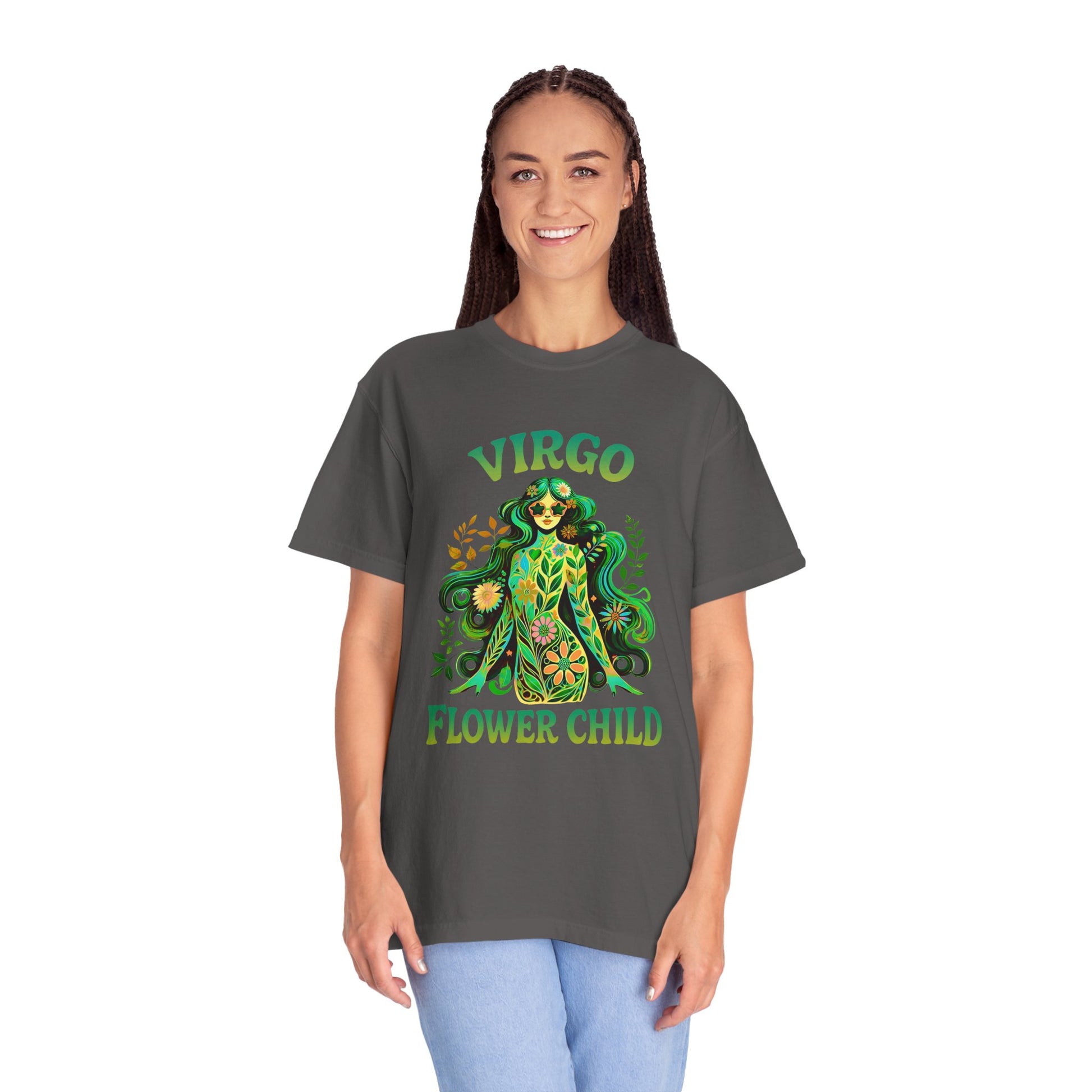 Virgo Flower Child – Vibrant Retro Zodiac Tee