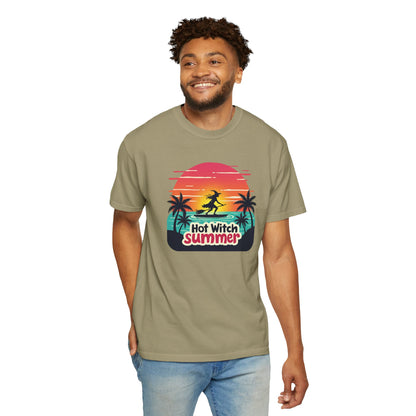 Hot Witch Summer - Surfing Retro Sunset Beach Tee