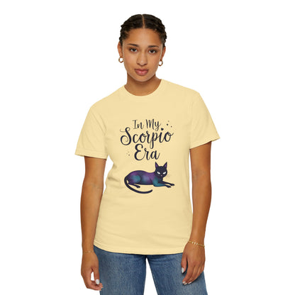 In My Scorpio Era – Mystical Black Cat Tee for the Zodiac Baddie