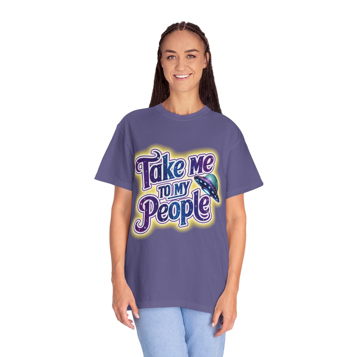Take Me To My People Tee – Funny Retro UFO Shirt