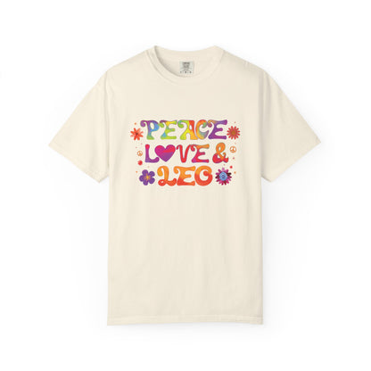 Peace Love & Leo -  Retro Groovy Astrology Tee