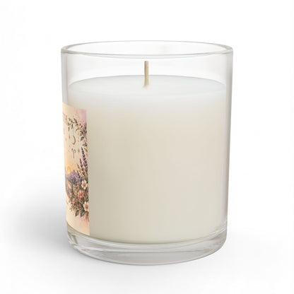 Personalized Aries Zodiac Candle | Whimsical Floral Ram Astrology Gift