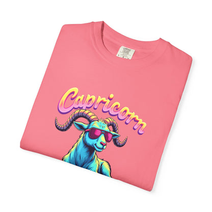 Capricorn G.O.A.T – Retro Neon Astrology Tee