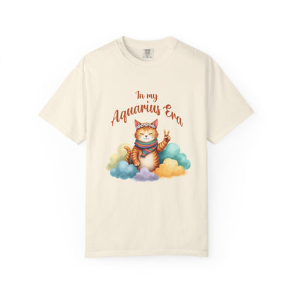 In My Aquarius Era Tee – Colorful Funny Zodiac Cat Shirt