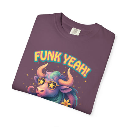 Funk Yeah I’m a Taurus T-Shirt | Cool Retro Taurus Graphic Tee | Comfort Colors 1717 | Astrology Shirt for Earth Signs