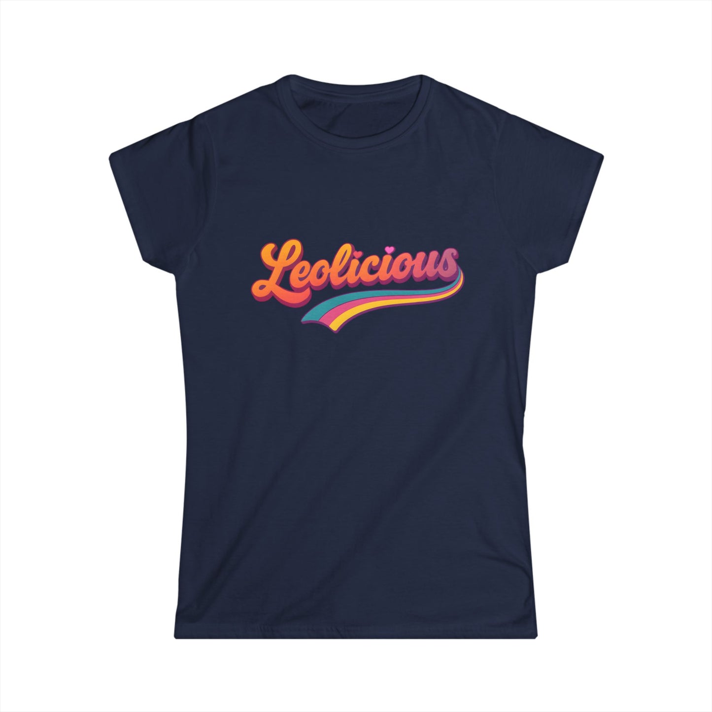 Leolicious Women’s Softstyle Tee – Empowering Retro Zodiac Colorful Shirt