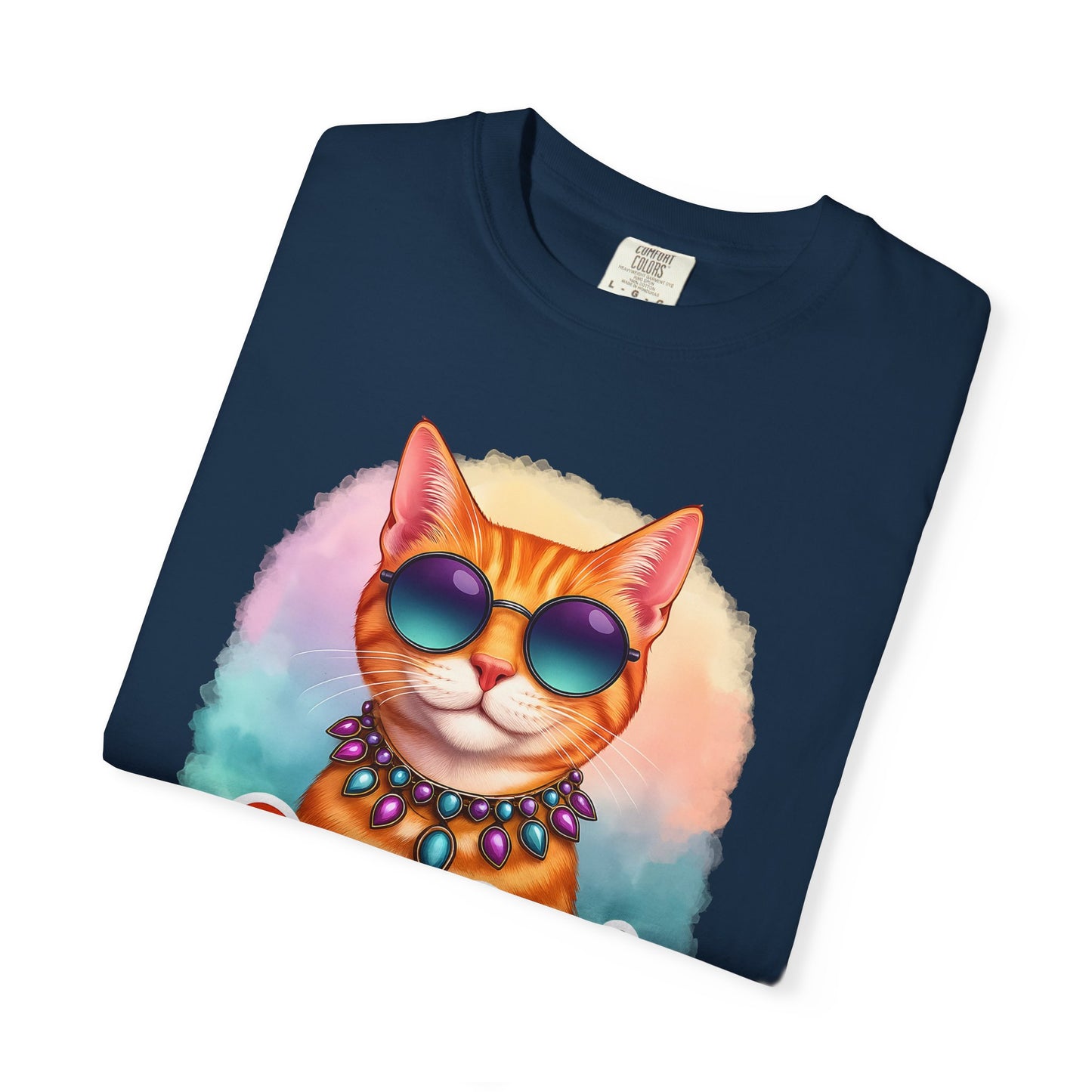 One Cool Cat  -  Funny Retro Groovy Cat Lover Tee