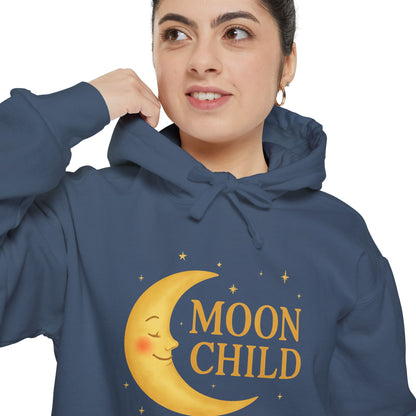 Moon Child Unisex Hoodie – Vibrant Celestial Comfort Colors Midweight Hoodie