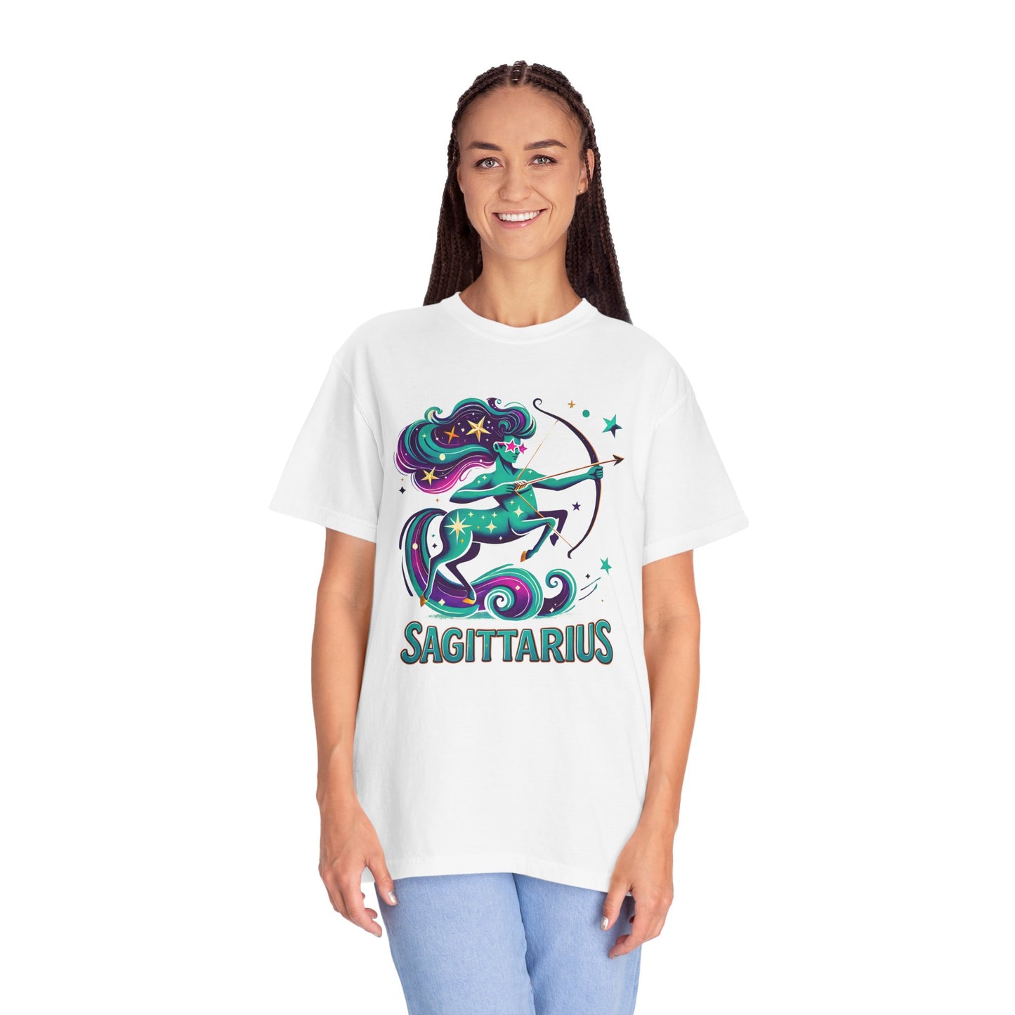 Sagittarius Retro Groovy Centaur -Colorful Zodiac Tee