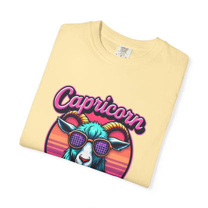 Capricorn The G.O.A.T – Vaporwave Retro Zodiac Tee