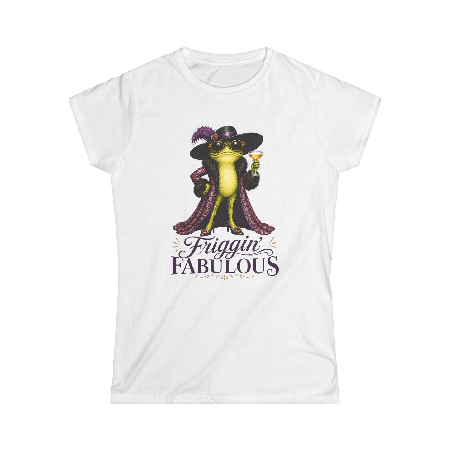 Friggin’ Fabulous Frog Shirt - Funny Fashion Frog Affirmation Tee for Women - Glam Frog Graphic Shirt