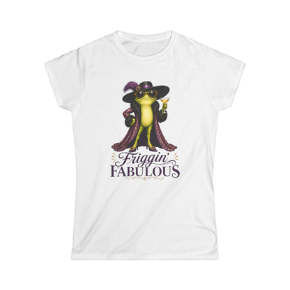 Friggin’ Fabulous Frog Shirt - Funny Fashion Frog Affirmation Tee for Women - Glam Frog Graphic Shirt