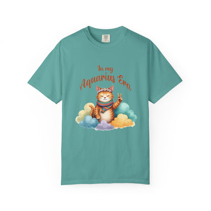 In My Aquarius Era Tee – Colorful Funny Zodiac Cat Shirt