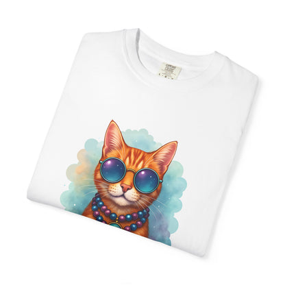 Aquarius One Cool Cat – Groovy Cosmic Kitty T-shirt