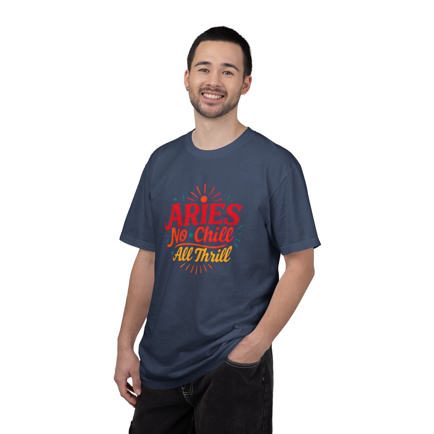 Aries No Chill All Thrill Tee – Sassy Zodiac Humor Shirt - Enchanted Sky