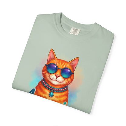 Aquarius One Cool Cat – Zodiac Kitty Vibes Tee