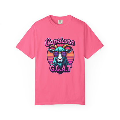 Capricorn The G.O.A.T – Vaporwave Retro Zodiac Tee
