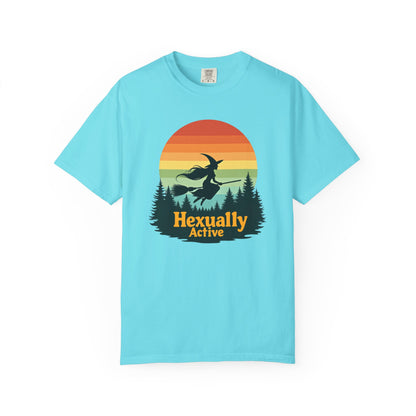 Hexually Active Tee – Sassy Witch Retro Comfort Colors 1717 Shirt