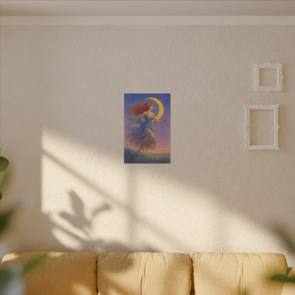 Free Spirit of the Moon – Celestial Goddess Wall Art (Art Nouveau inspired)