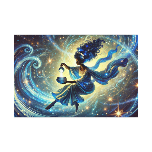The Light Bearer – Mystical Celestial Wall Art on Eco-Friendly Canvas