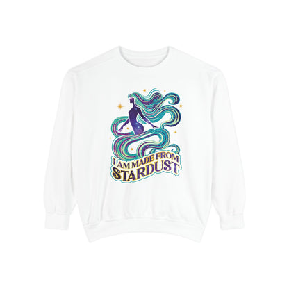 I Am Made From Stardust Unisex Crewneck – Empowering Celestial Comfort Colors Midweight Sweatshirt