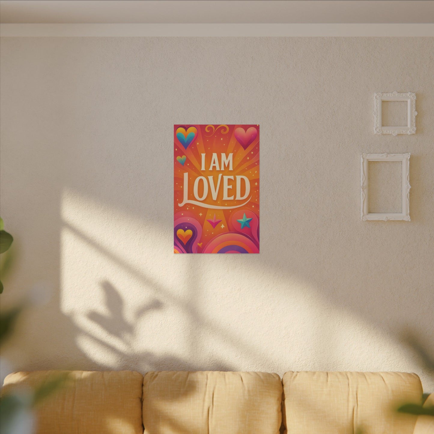 I AM LOVED – Colorful Affirmation Wall Art