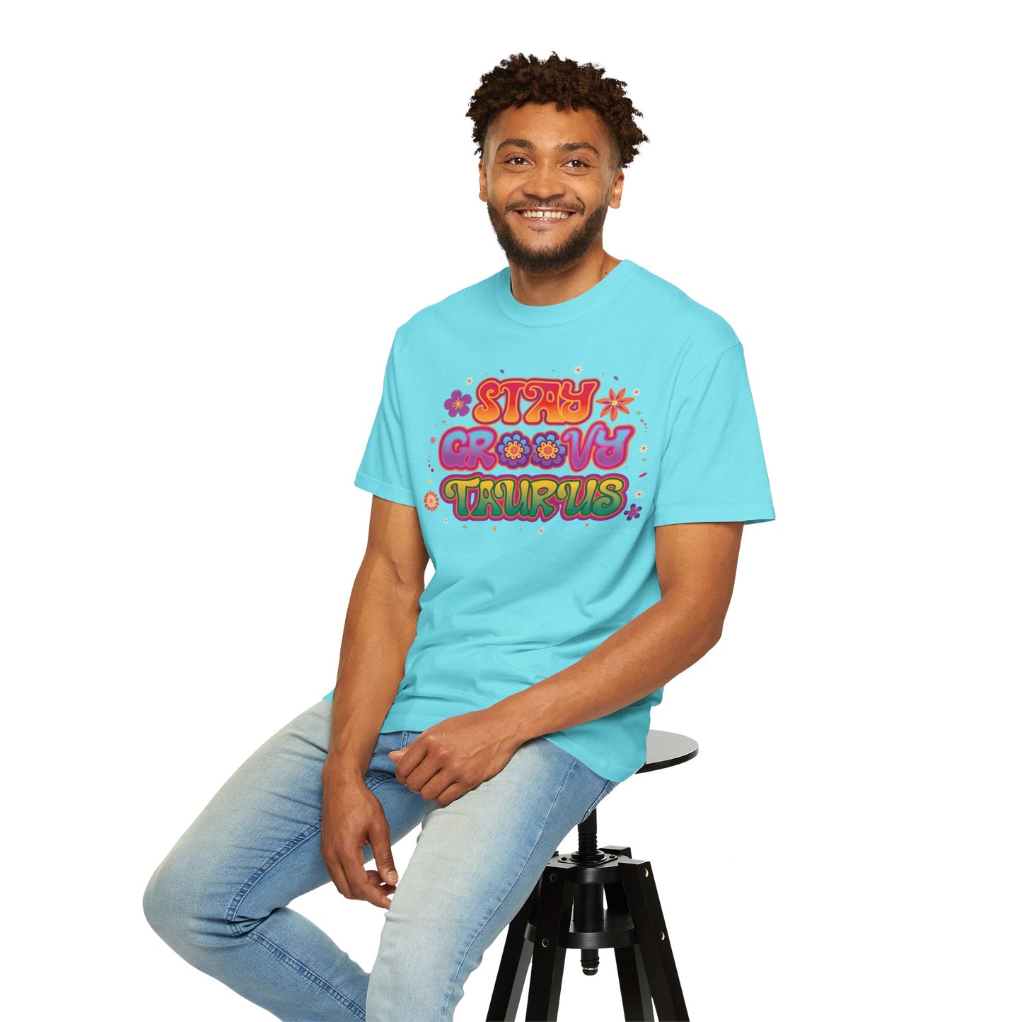 Stay Groovy Taurus  -  Vintage Retro Groovy Astrology Tee