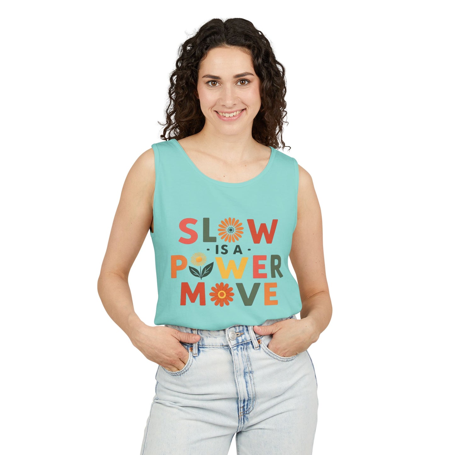 Slow is a Power Move - Colorful Affirmation Tank (Unisex)