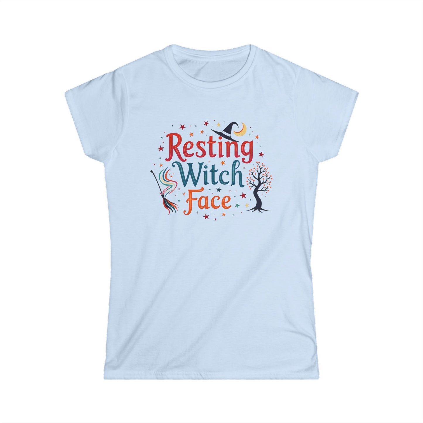 Resting Witch Face T-Shirt — Funny Halloween Witch Tee for Women