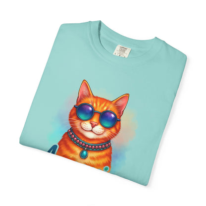 Aquarius One Cool Cat – Zodiac Kitty Vibes Tee