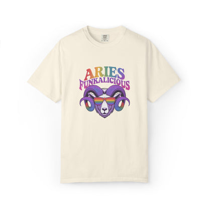 Aries Funkalicious – Rainbow Retro Ram Zodiac Tee