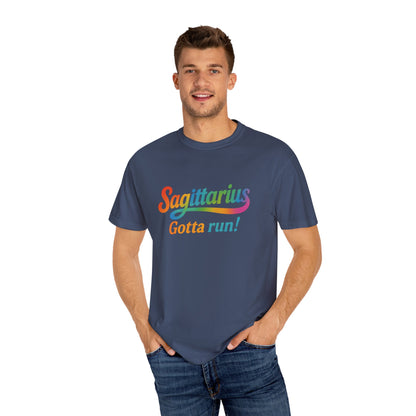 Sagittarius Gotta Run – Colorful Tee Zodiac Shirt