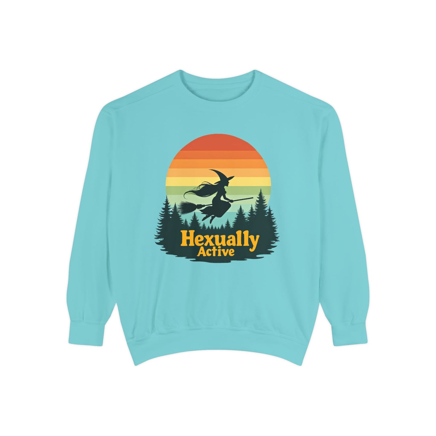 Hexually Active Unisex Crewneck – Sassy Retro Comfort Colors Midweight Sweatshirt