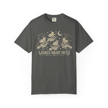 Girls Night Out Halloween Witchy Goth T-shirt | Vintage Feminist Graphic Tee