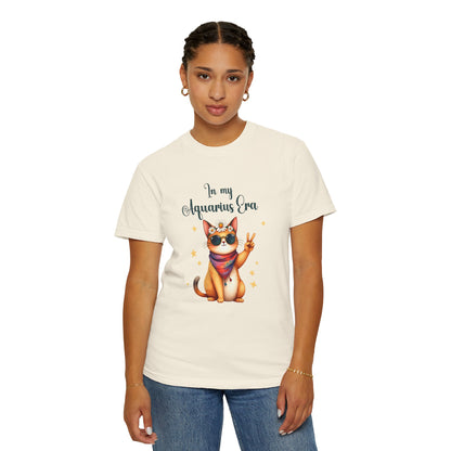 In My Aquarius Era Tee – Funny Zodiac Cat Shirt