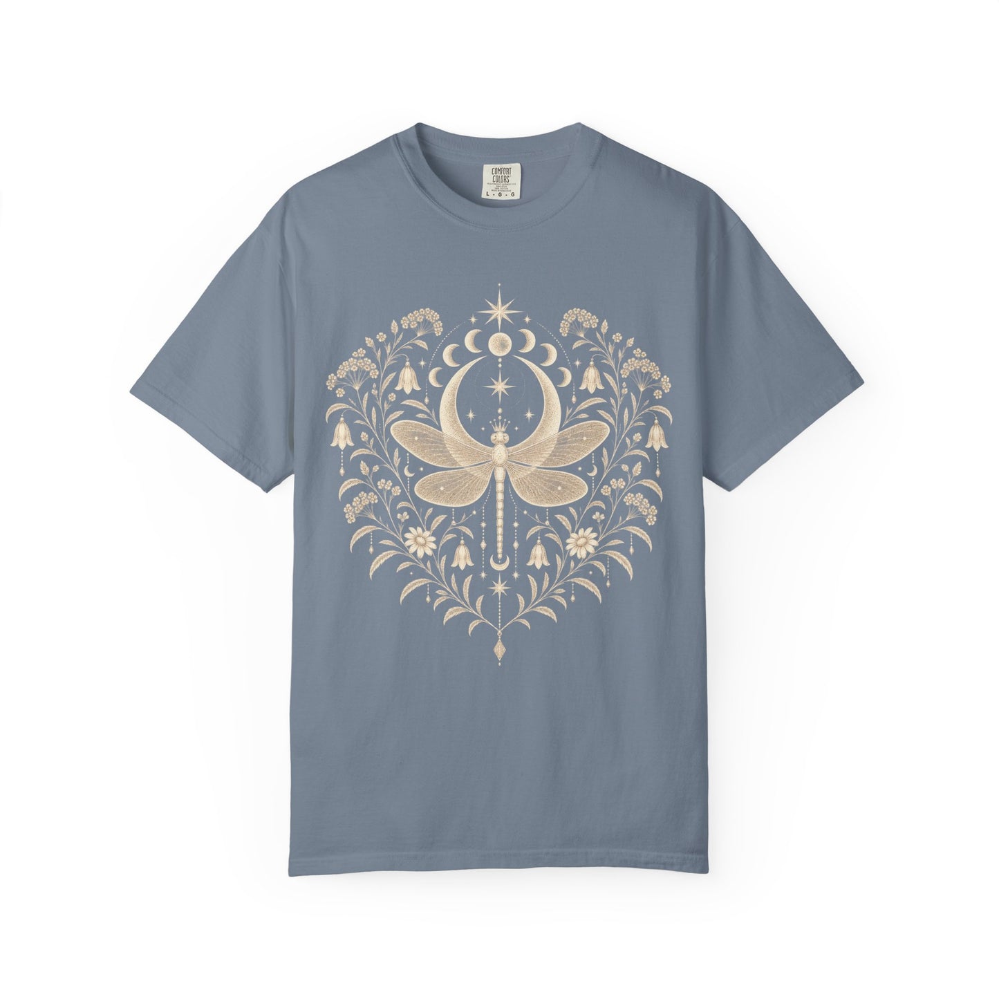 Boho Moon & Floral Mystic Dragonfly T-Shirt