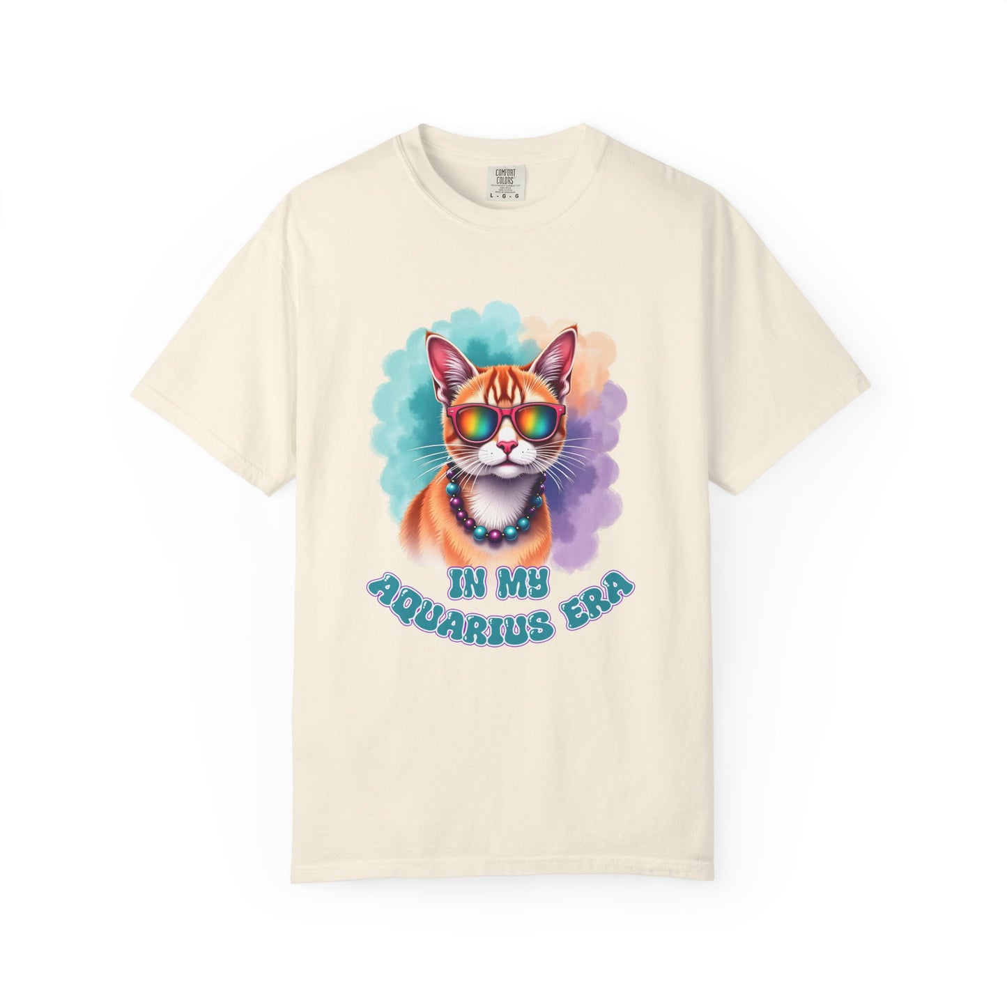 In My Aquarius Era – Rainbow Cat Vibes Tee