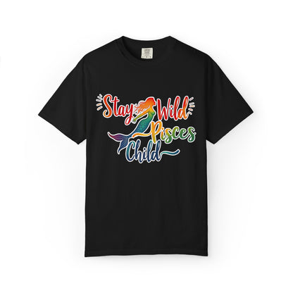 Stay Wild Pisces Child Tee – Colorful Mermaid Zodiac Shirt