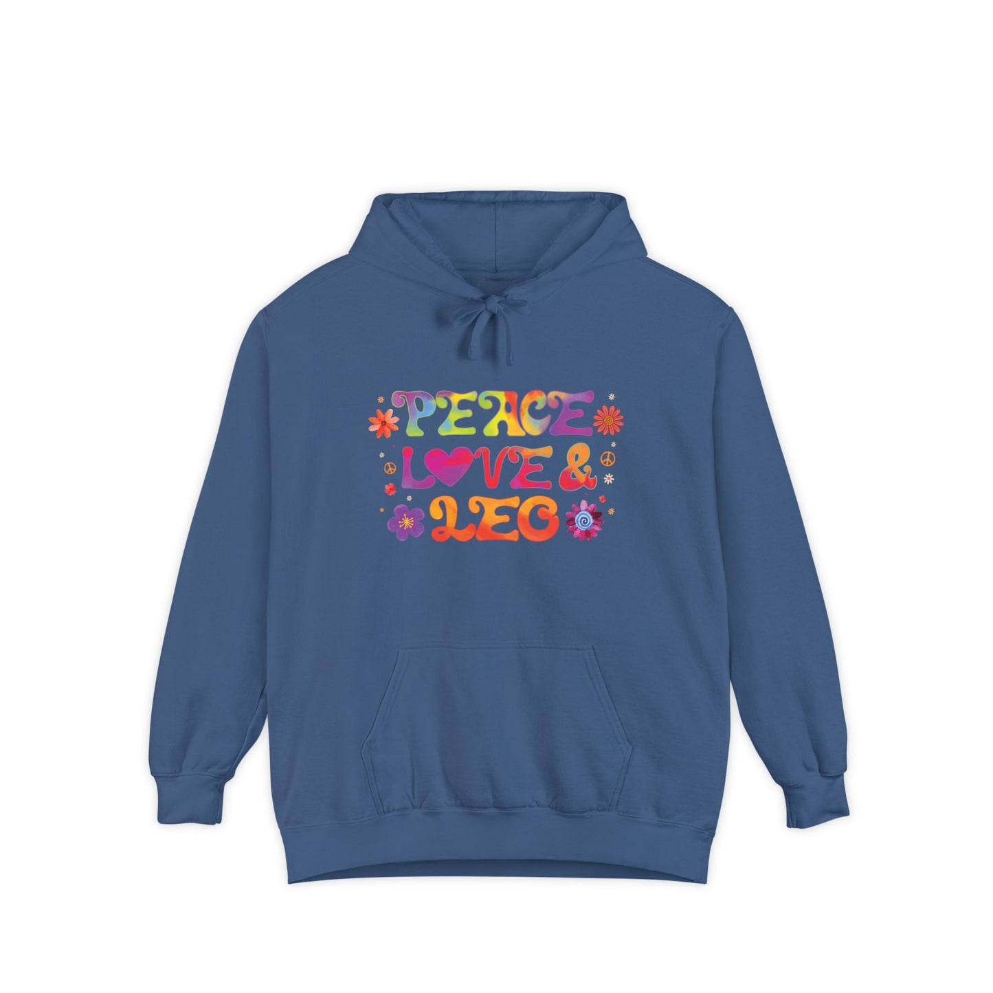 Peace Love & Leo Unisex Hoodie – Groovy Retro Comfort Colors Midweight Hoodie