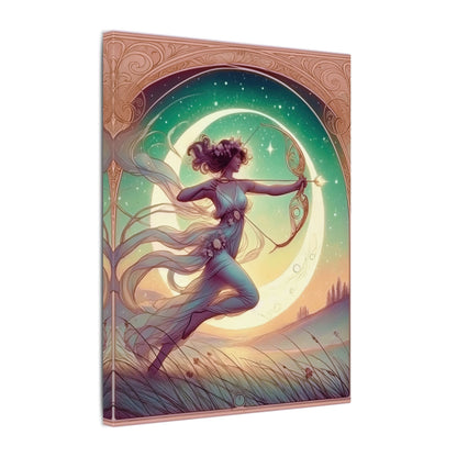 Artemis Rising – Celestial Archer Art Nouveau Wall Art