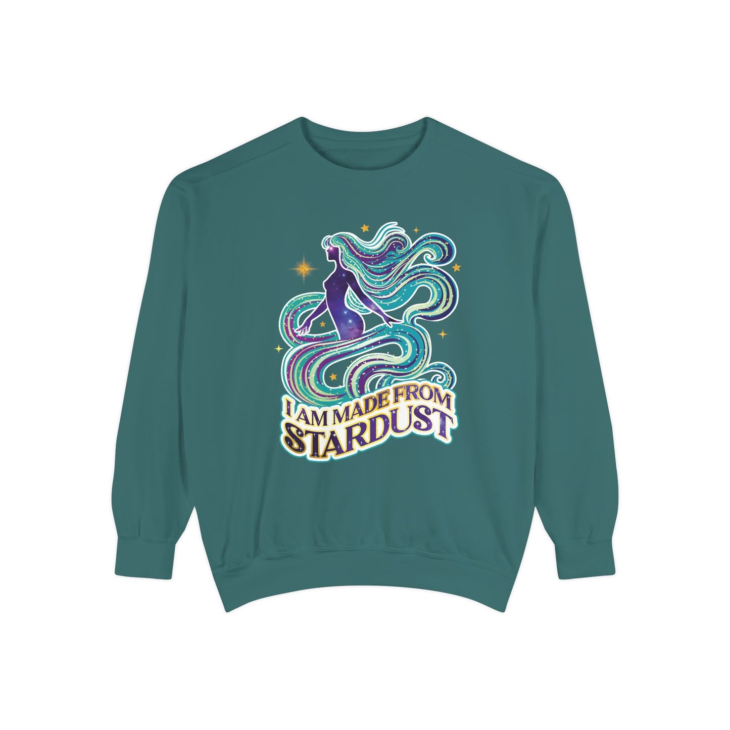I Am Made From Stardust Unisex Crewneck – Empowering Celestial Comfort Colors Midweight Sweatshirt