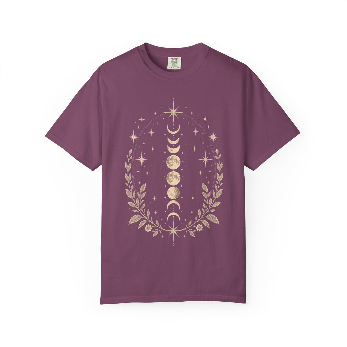 Vintage Celestial Crescent Moon and Stars T-Shirt