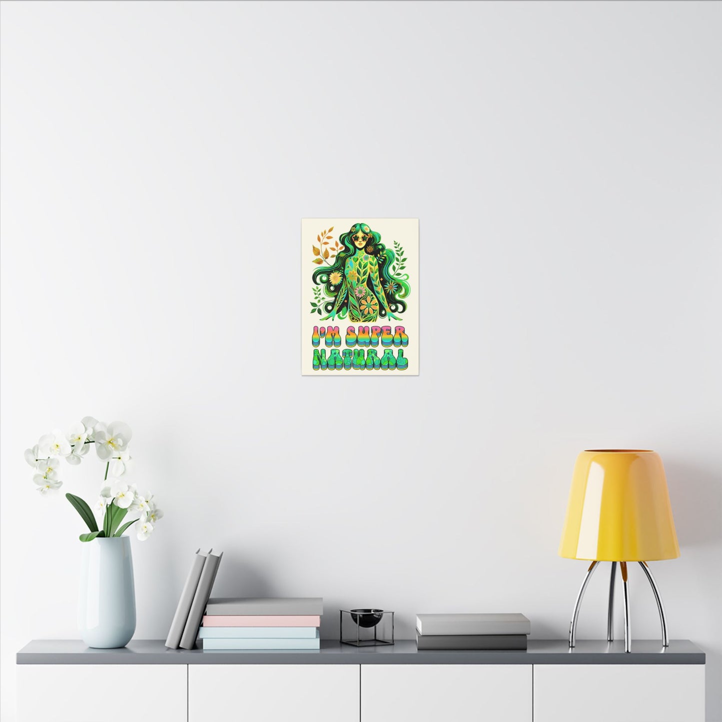 I’m Super Natural – Retro Radiant Affirmation Canvas Wall Art - Enchanted Sky