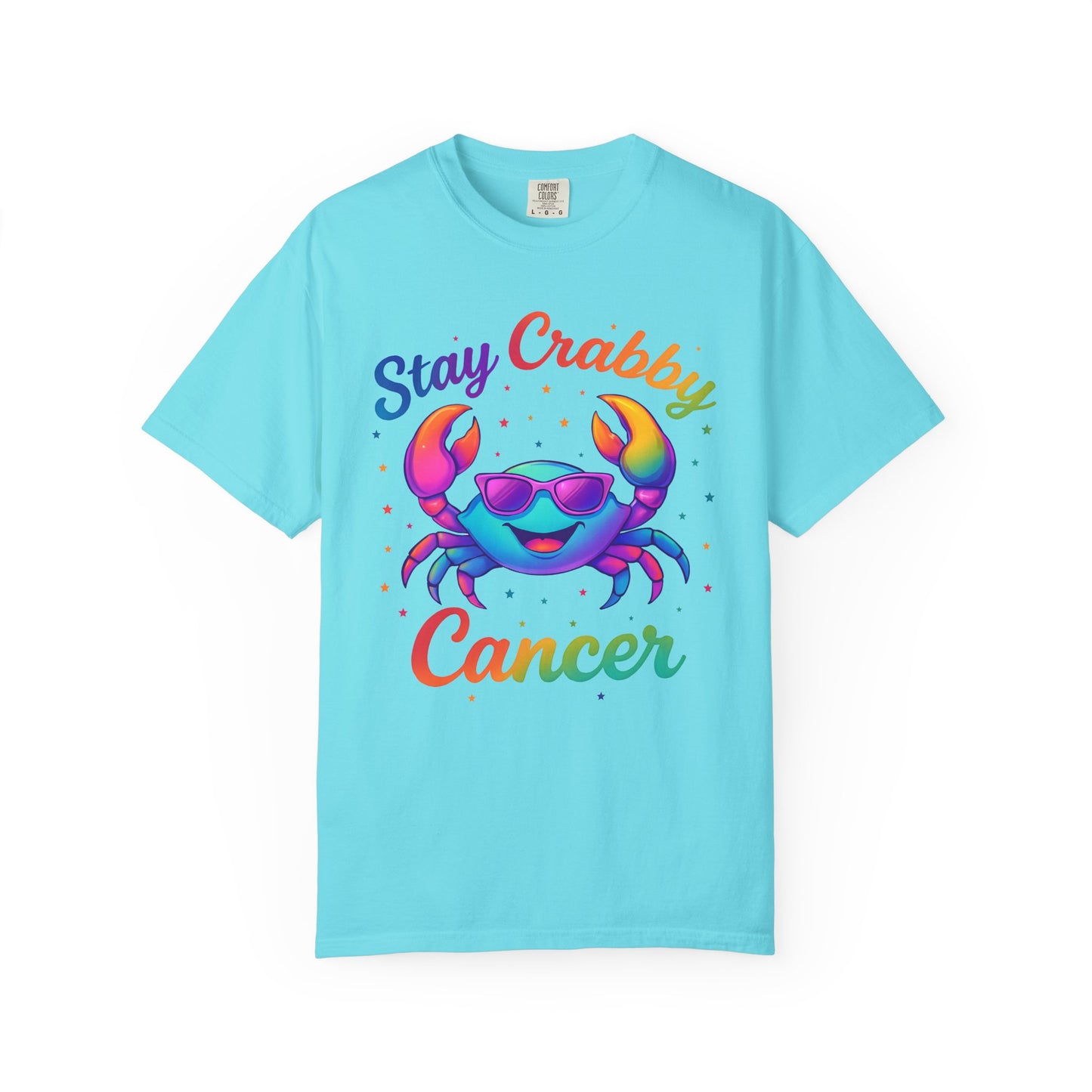 Stay Crabby Cancer – Rainbow Retro Crab