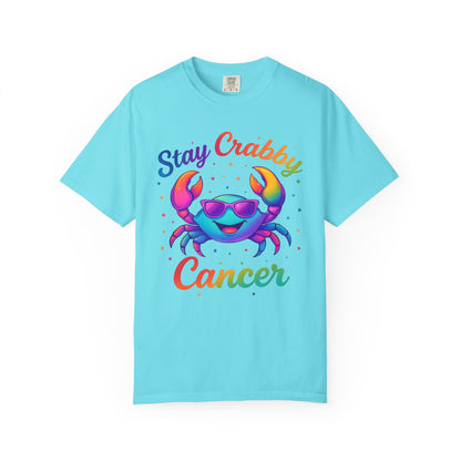Stay Crabby Cancer – Rainbow Retro Crab