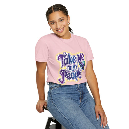 Take Me To My People Tee – Funny Retro UFO Shirt