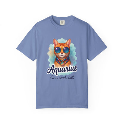 Aquarius One Cool Cat – Groovy Cosmic Kitty T-shirt