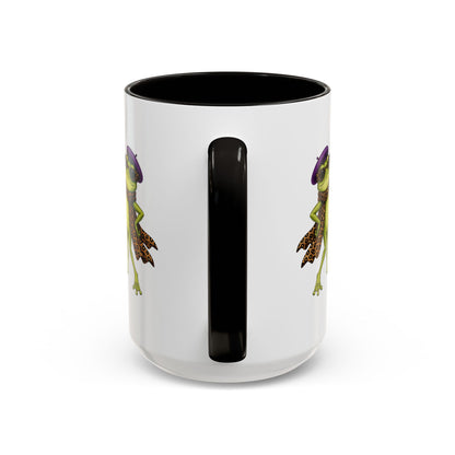 Darling You're Ribbiting Frog Mug | Funny Fashion Frog Coffee Mug | Glam Frog Gift for Women | Colored Mug