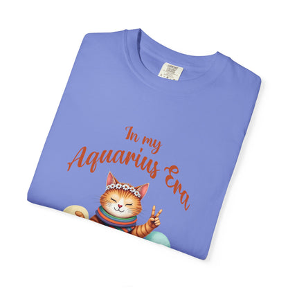 In My Aquarius Era Tee – Colorful Funny Zodiac Cat Shirt
